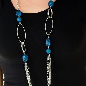 Pleasant Promenade Blue Necklace
